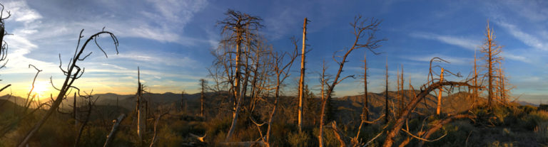 Sunset Panorama Atop Mt Mooney, Angeles National Forest