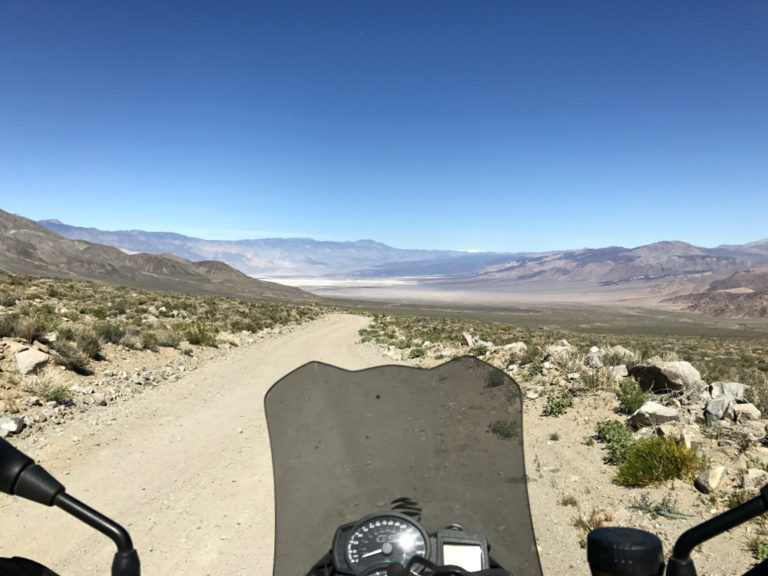 Dropping into Saline Valley from South Pass.