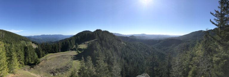 Panorama from Mary's Peak shooting range